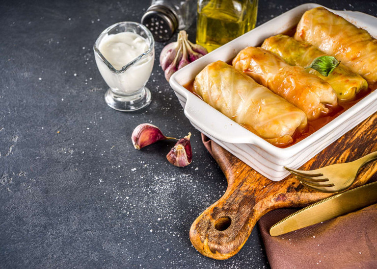 Капустные голубцы с рисом