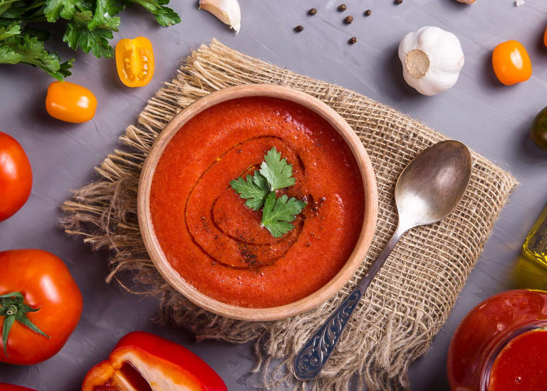 Крем-суп из томатов и перца