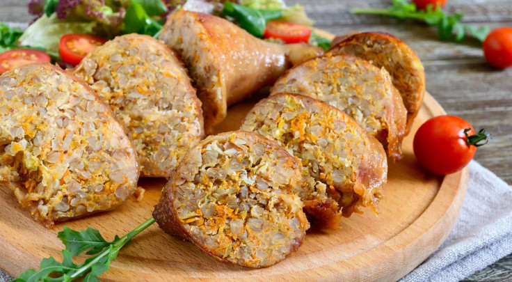 Ножки, фаршированные мясным фаршем